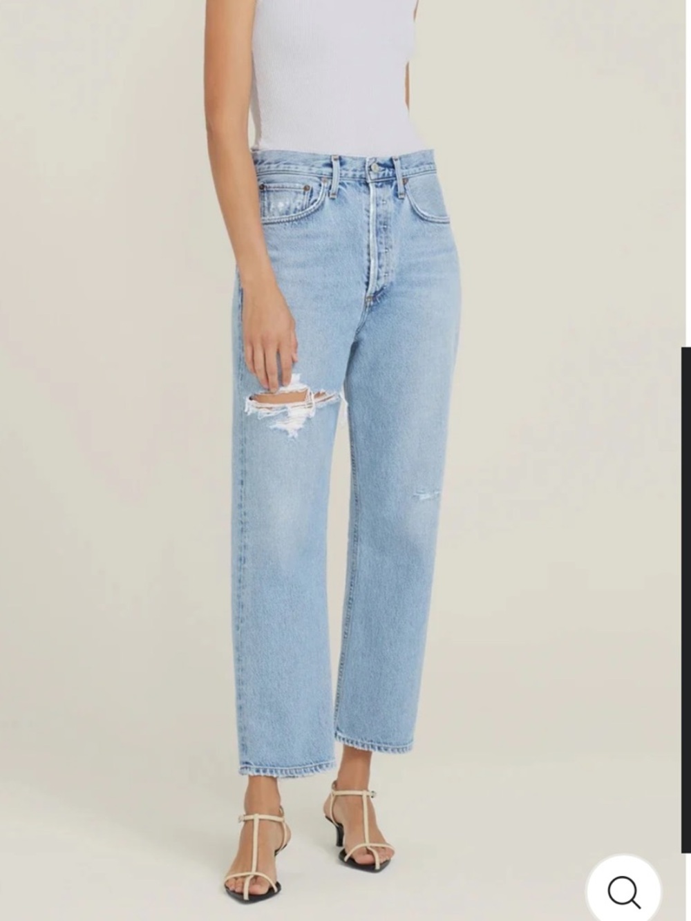 AGOLDE Denim - 90's Crop Pant in Echo size 26